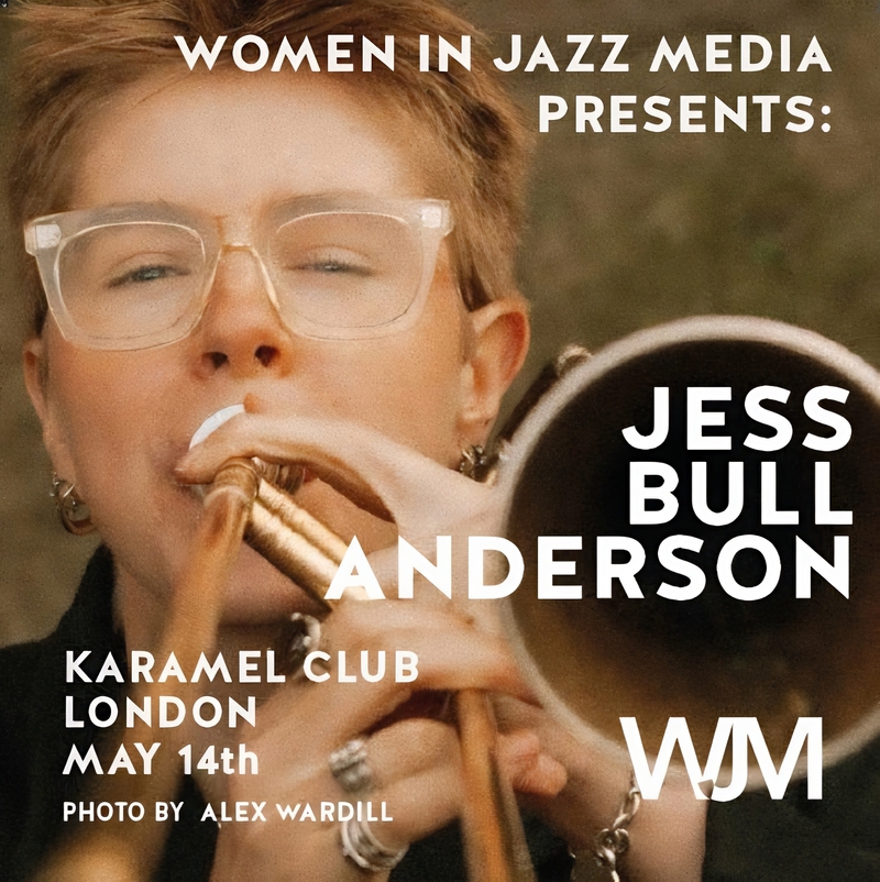 colour photo of Jess playing a trombone